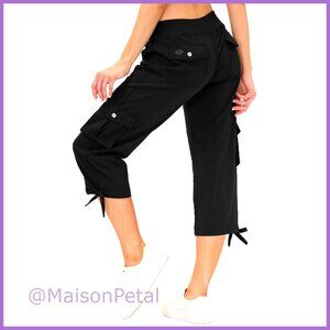 Lightweight Quick Dry Cargo Capris Hiking Pants with Multiple Pockets